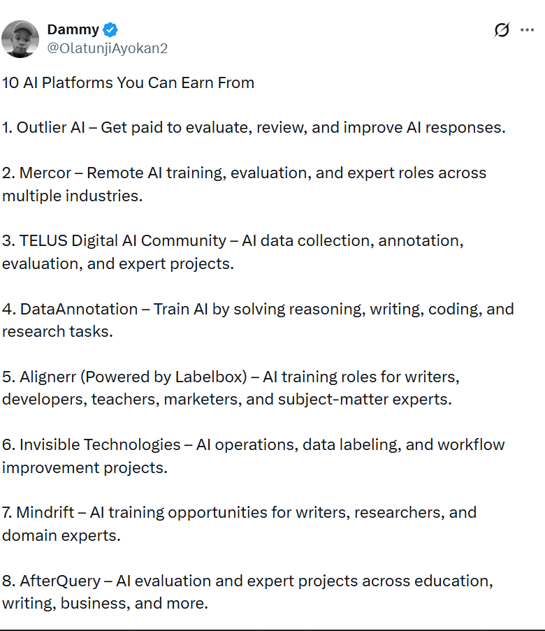 AI Platforms You Can Earn From