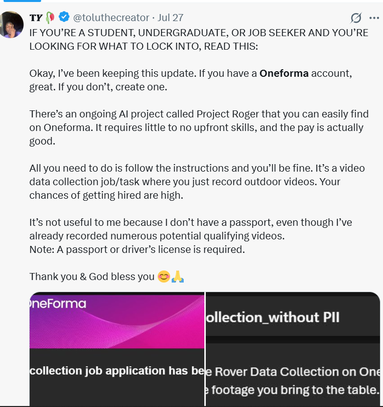 OneForma Jobs Nigeria